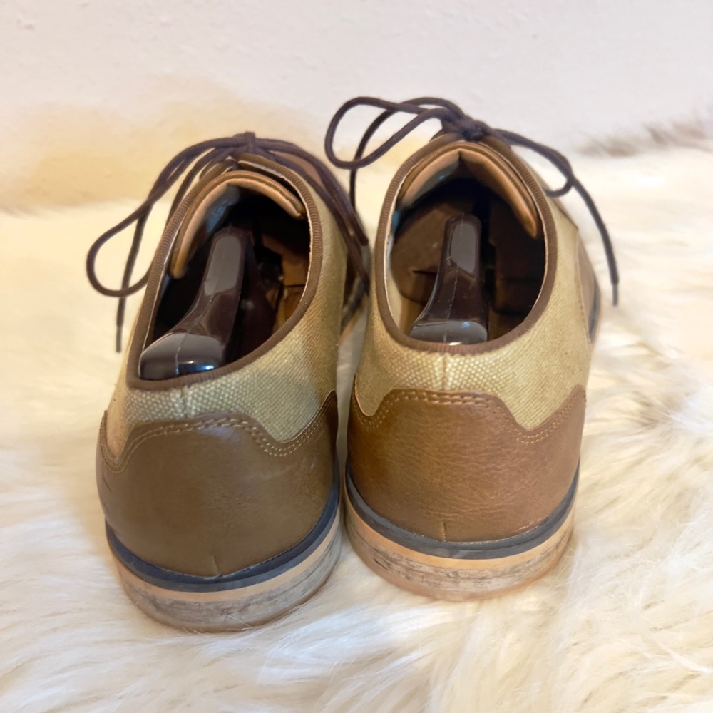 J Ferrar Brown and Tan Leather Oxfords with Closed Lacing. Size Men’s 8.5 - Picture 5 of 7